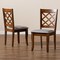 Baxton Studio Verner Modern and Contemporary Grey Fabric Walnut Finished Wood 2-Piece Dining Chair Set 174-10541-Zoro - alternate 7